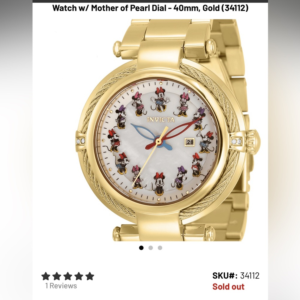 Limited Edition Disney Invicta Watch Minnie Mouse